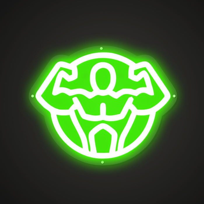 Neon-empowered Strength Sign