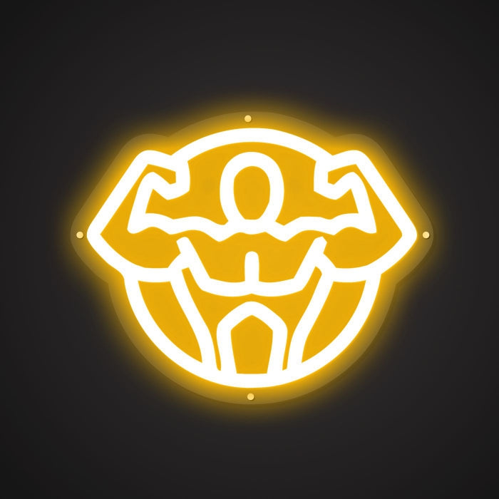 Neon Visual of the Unyielding Power