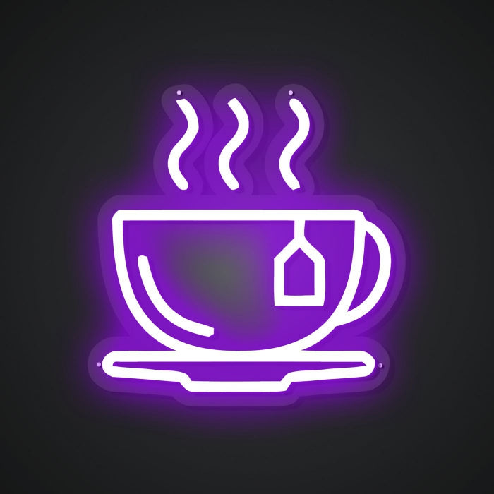 Glowing Neon Warm Brew Display