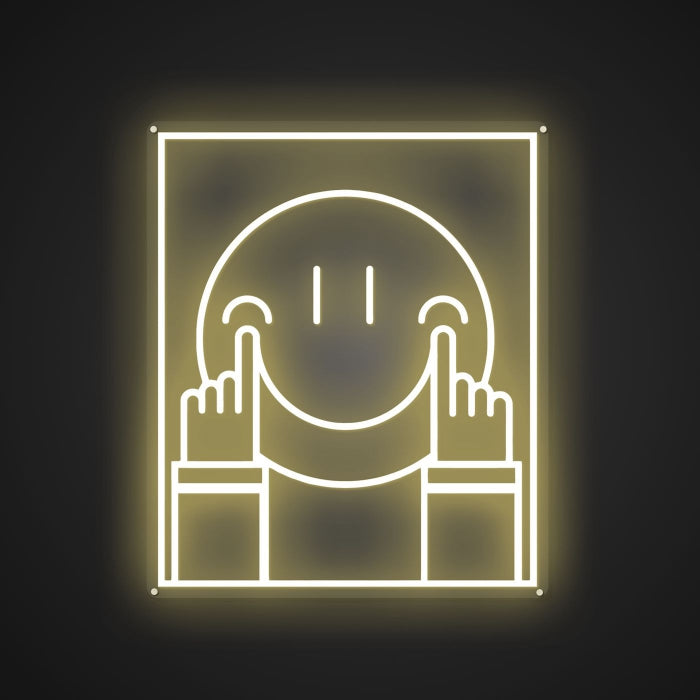 Shimmering Neon Supported Grin Showcase