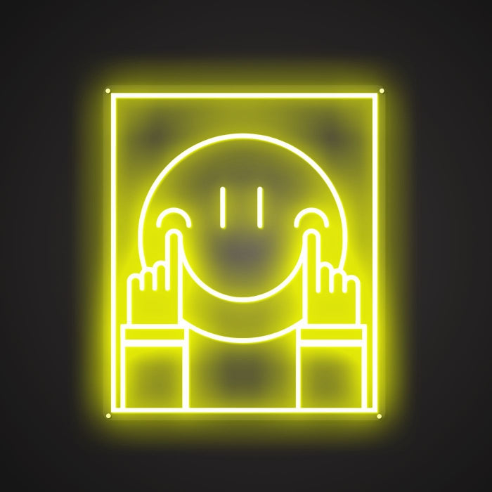 Dazzling Neon Spirited Smile Sign