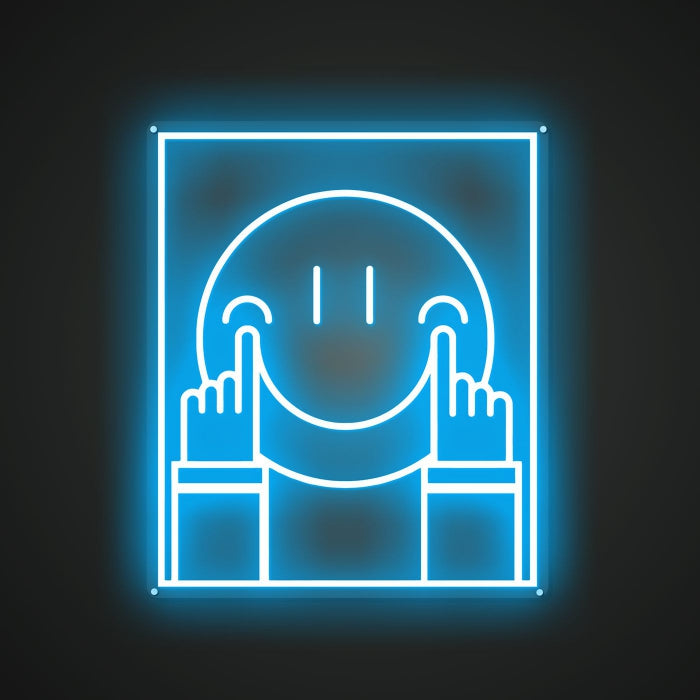 Prop up a smiling face Neon Illumination of Positivity