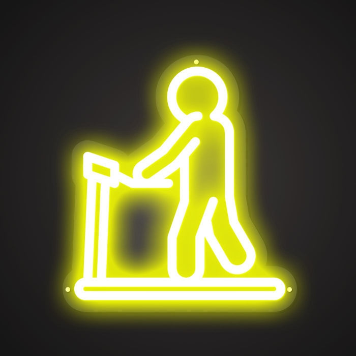 Dazzling Neon Fitness Run Sign
