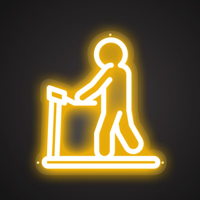 Neon Visual of the Sprinting Form