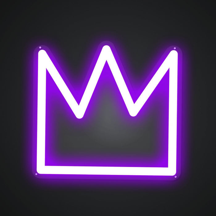 Neon-encircled Children's Crown Sign