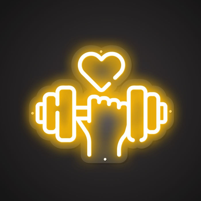 Neon Visual of the Heart's Uplift