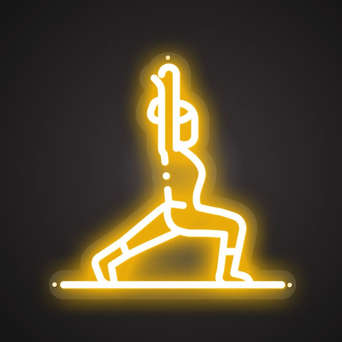 Neon Visual of the Gymnastic Maneuvers