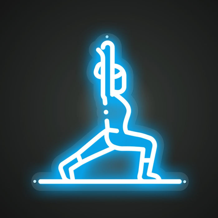 Gymnastic movement Neon Illumination of Agility