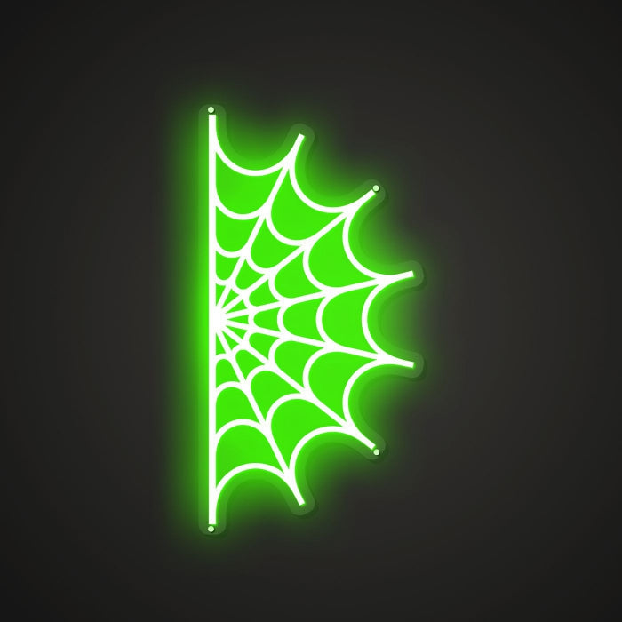 Spider web Neon Illumination of Mystery