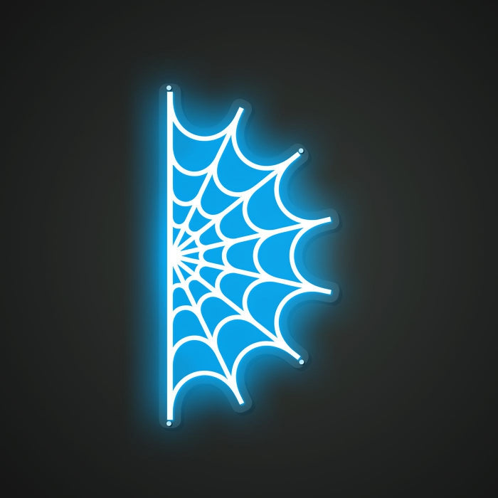 Spider web Neon Illumination of Mystery