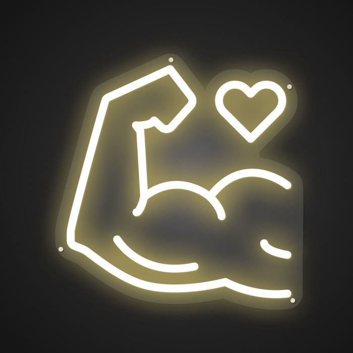 Shimmering Neon Hefty Muscle Showcase