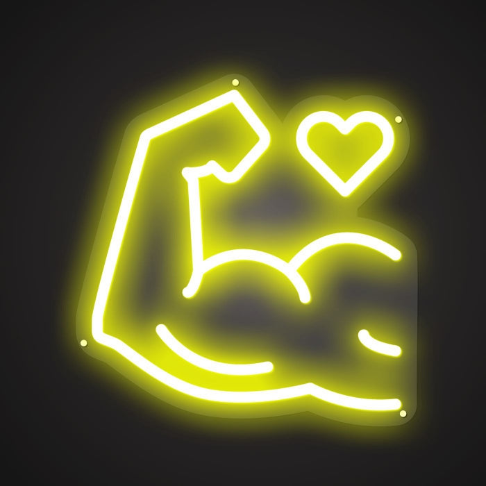 Dazzling Neon Muscular Powerhouse Sign