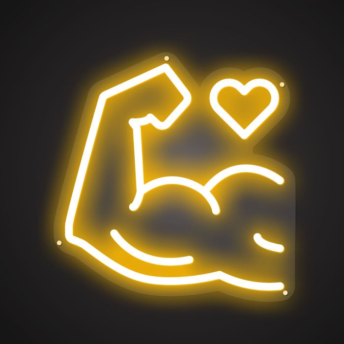 Neon Visual of the Bulky Muscles