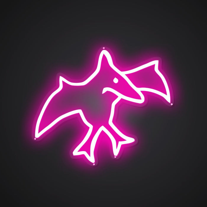 Radiant Neon Flying Dragon Glow