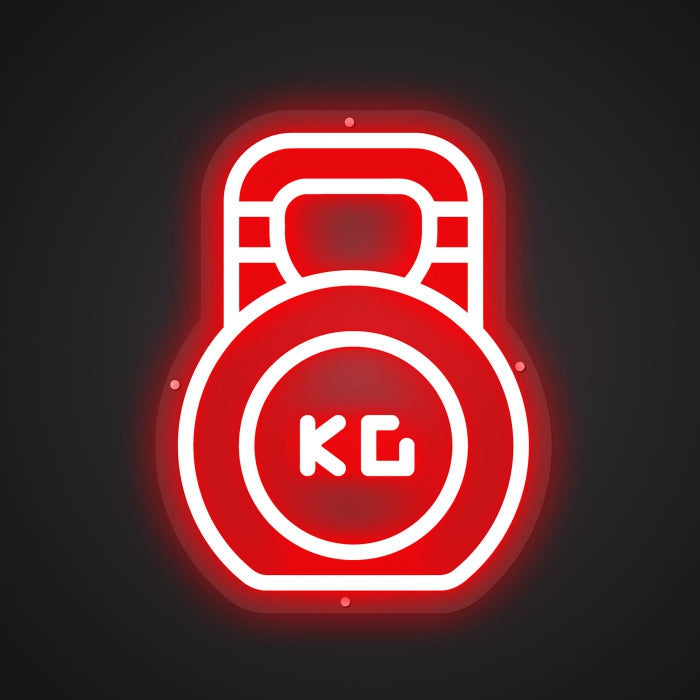 Radiant Neon Kilogram dumbbell Glow
