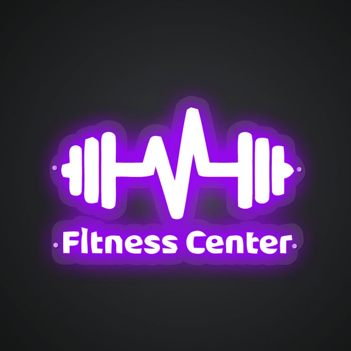 Neon Emblem of Health Pursuits