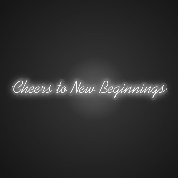 Illuminated Cheers to New Beginnings Neon Enthusiasm