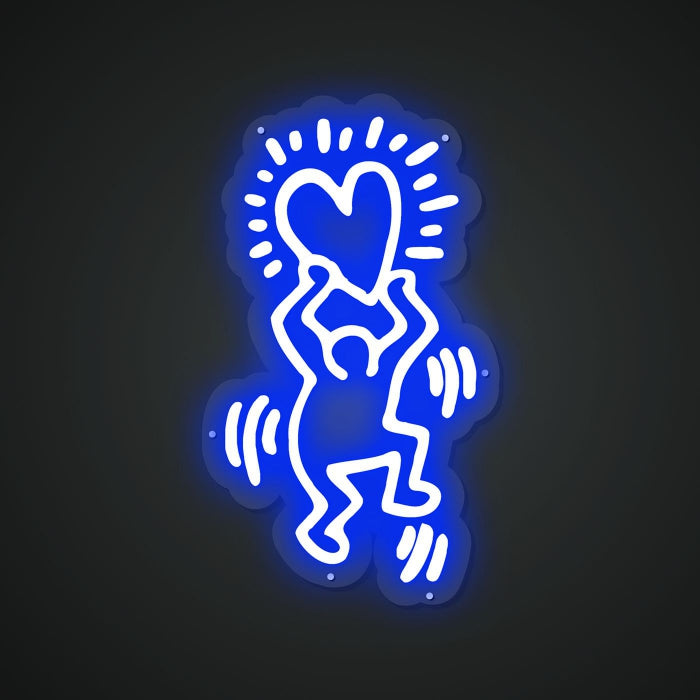 Neon Lightboard for Loving Gestures