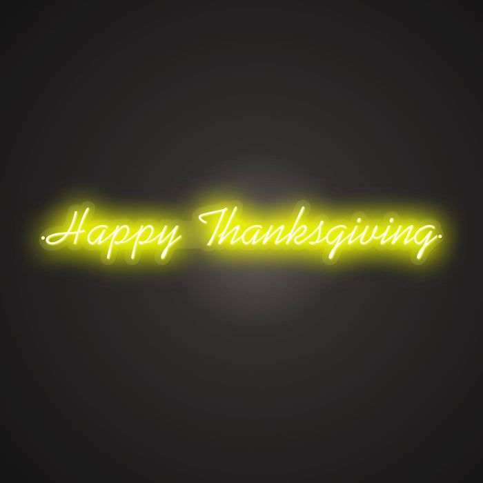 Dazzling Neon Pilgrim's Feast Sign