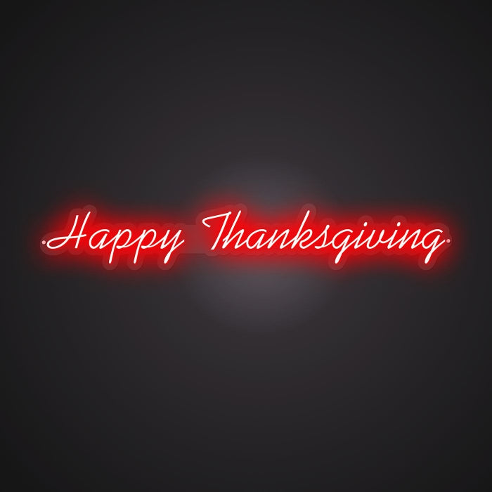 Neon Visual of Thanksgiving Joy