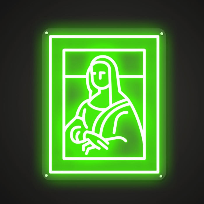 Neon-classic Mona Lisa Sign
