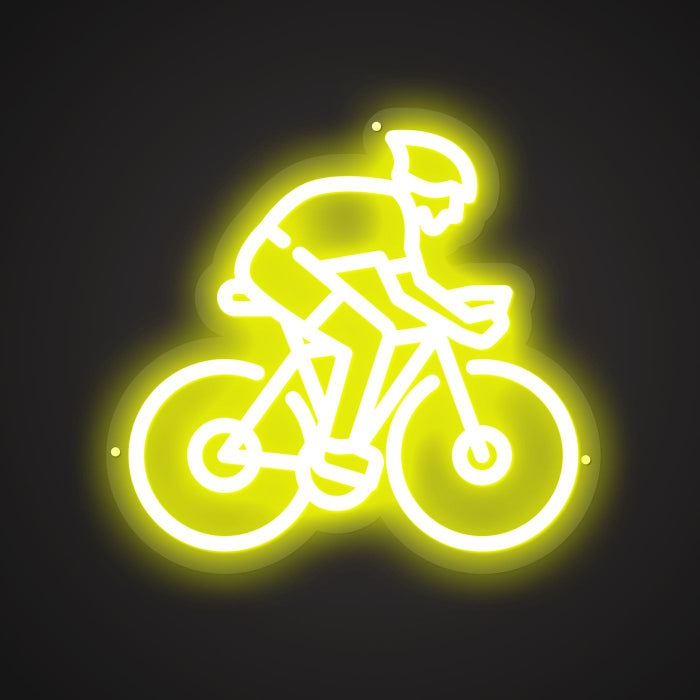 Dazzling Neon Bike Race Sign