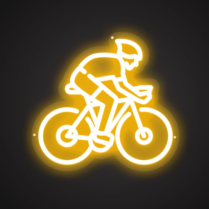 Neon Visual of the Cycling Sprint