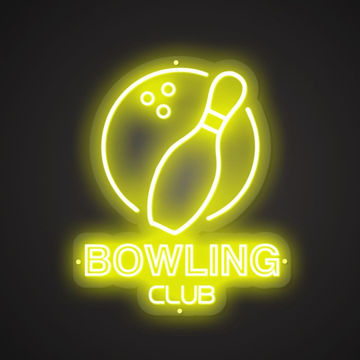Dazzling Neon Bowling Crew Sign