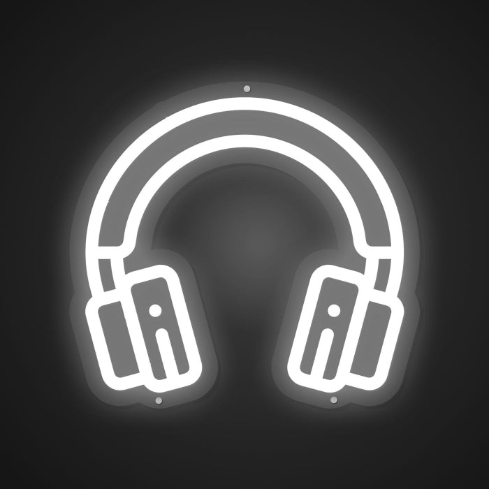 Glowing Neon Audio Oasis Display