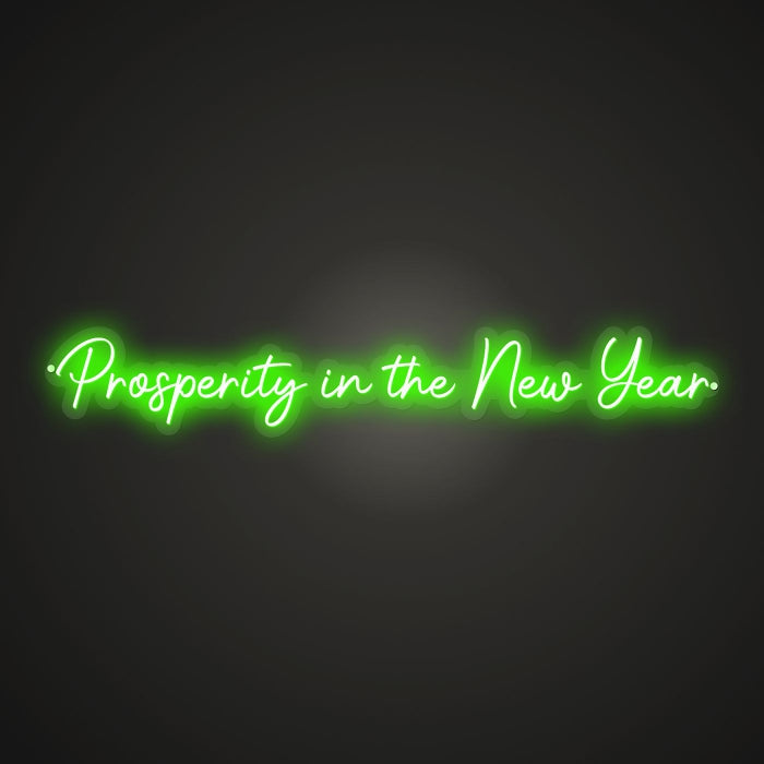 Prosperity in the New Year Neon Illumination of Fortune