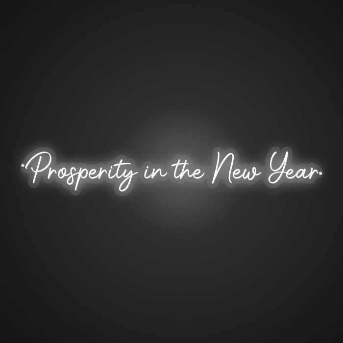 Illuminated Prosperity in the New Year Neon Success
