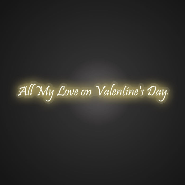 Shimmering Neon Valentine's Love Declaration Sign