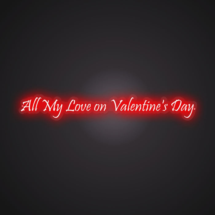 Glistening Neon Complete Affection Sign