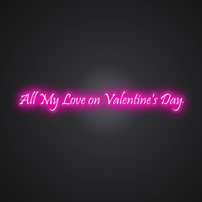 Neon Emblem of Valentine's Devotion Sign