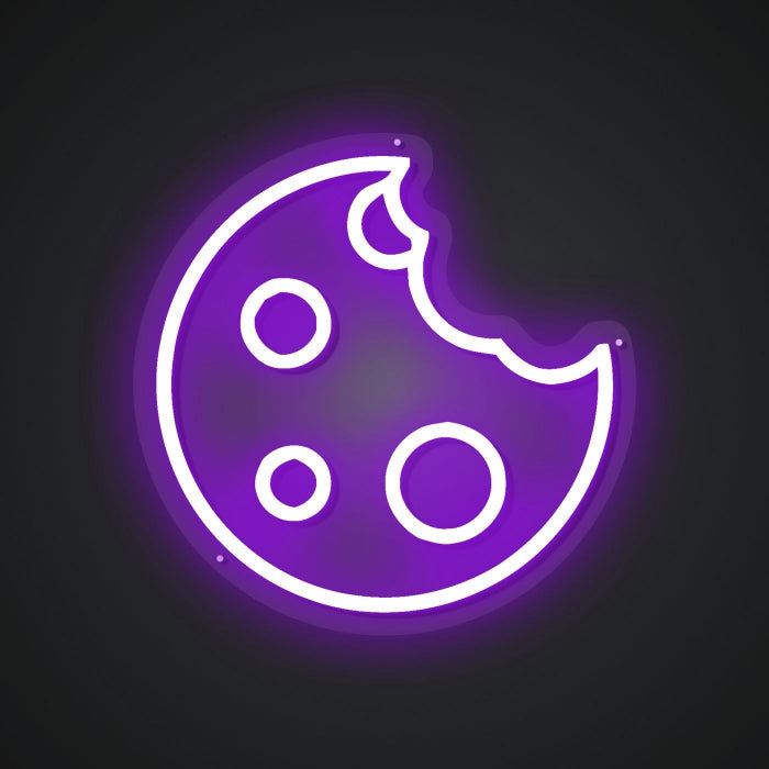 Glowing Neon Biscuit Display