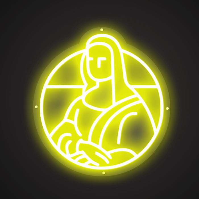 Dazzling Neon Classic Mona Lisa Sign
