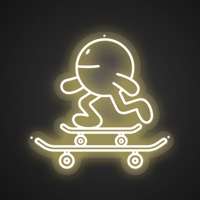 Shimmering Neon Street Surfing Showcase