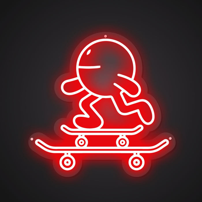 Radiant Neon Skateboard Glow