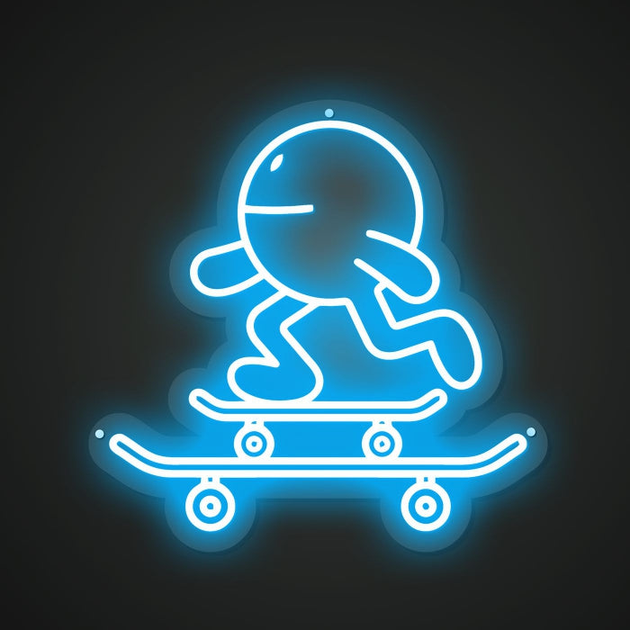 Skateboard Neon Illumination of Cool