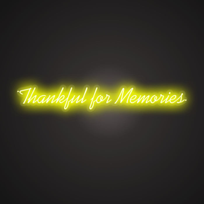 Neon-nostalgic Thankful for Memories Sign