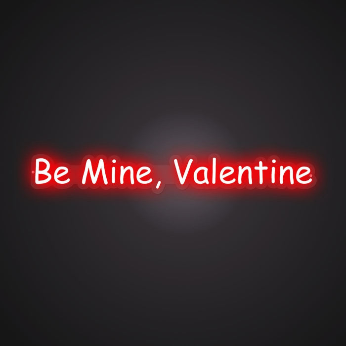 Glistening Neon Valentine's Request Sign
