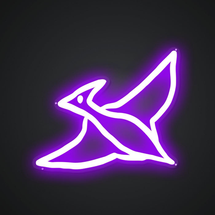 Neon-flamed Fire-breathing Dino Sign