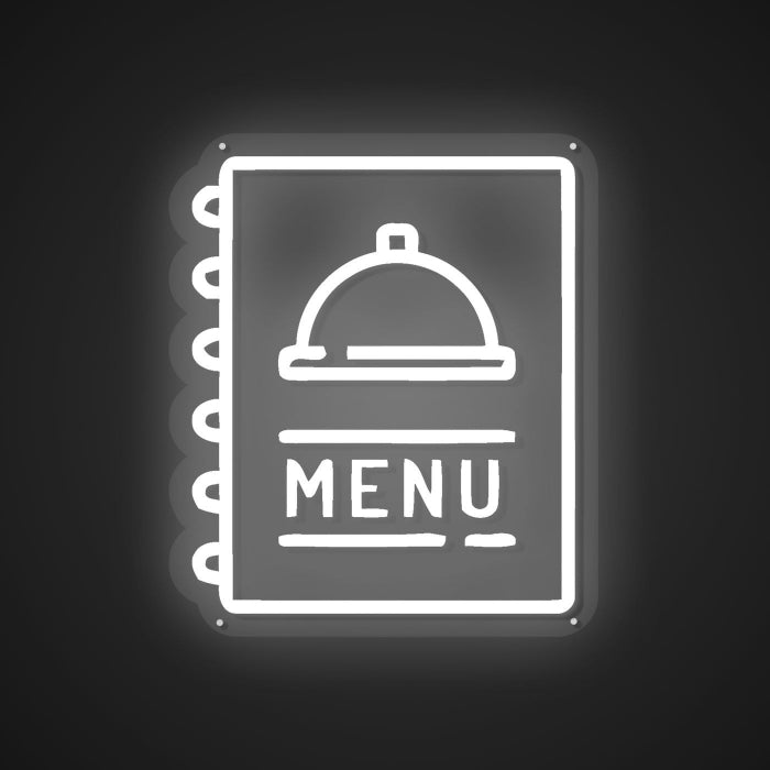 Neon Emblem of Culinary Choices