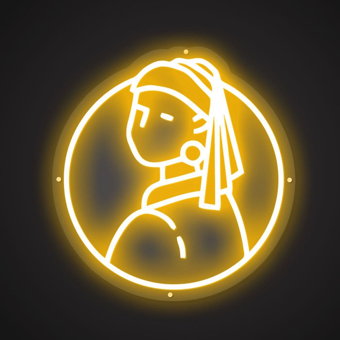 Neon Visual of the Timeless Portrait