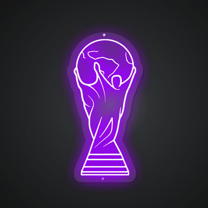 Neon Emblem of Football Glory