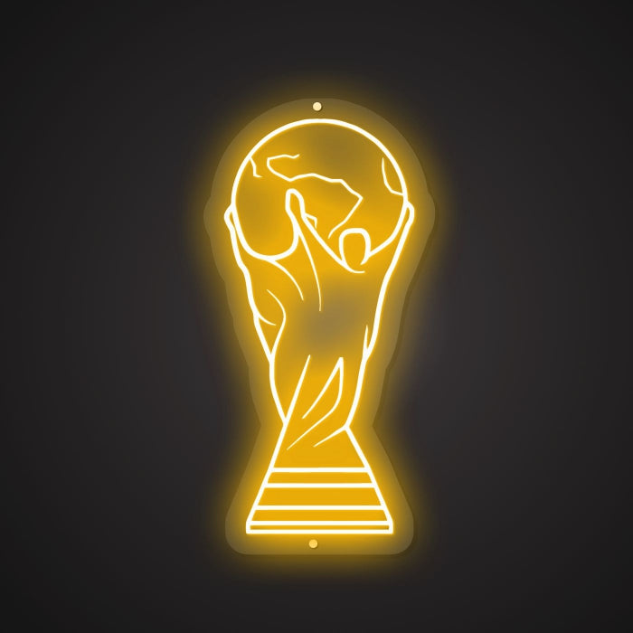 Neon Visual of the World Stage