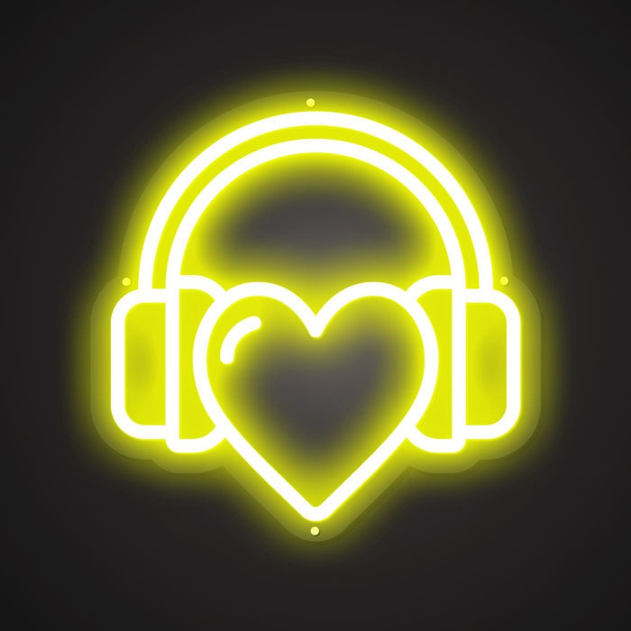 Dazzling Neon Adored Listening Sign