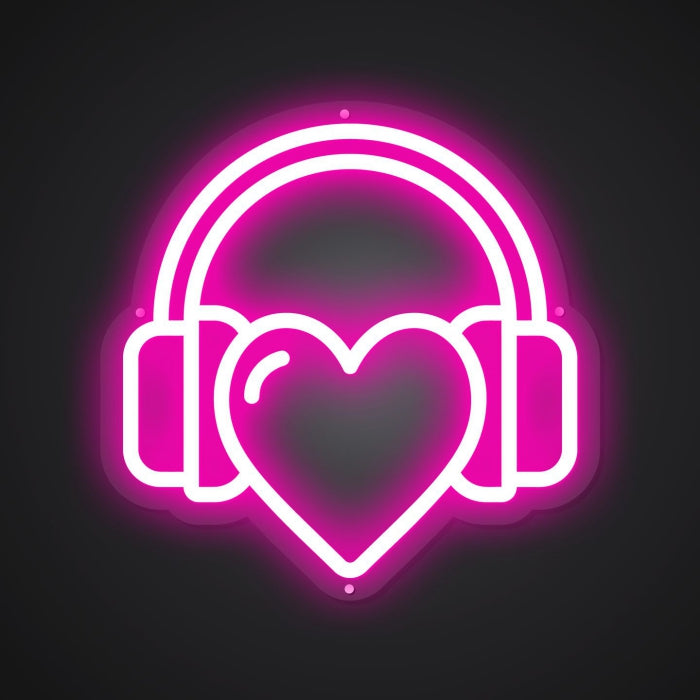 Glistening Neon Heartfelt Audio Marker