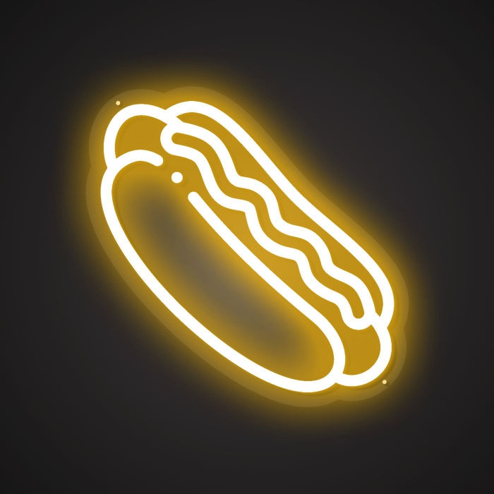 Dazzling Neon Bun and Sausage Sign