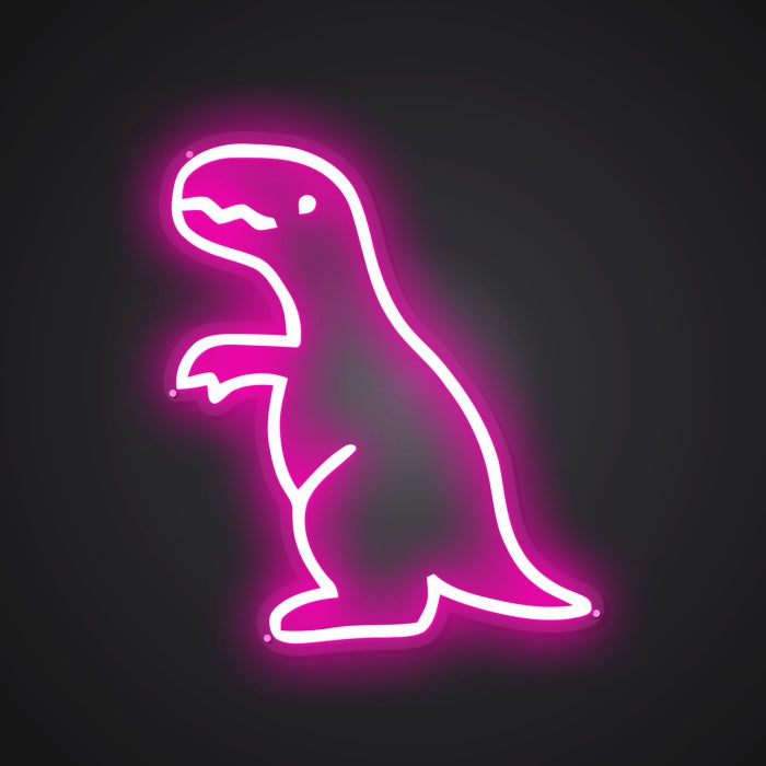 Neon Visual of the Vocal Little Dino